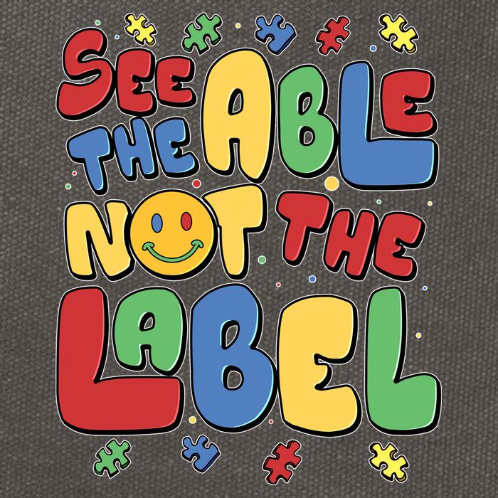 See The Able Not The Label Autism Awareness Cotton Canvas Backpack