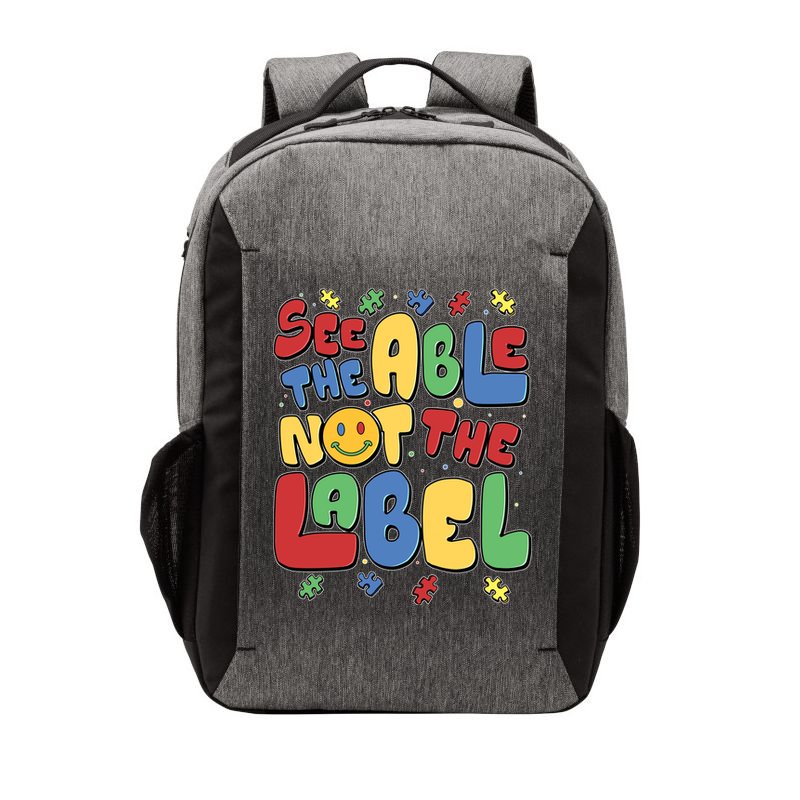 See The Able Not The Label Autism Awareness Vector Backpack