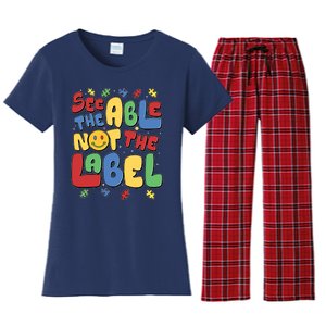 See The Able Not The Label Autism Awareness Women's Flannel Pajama Set