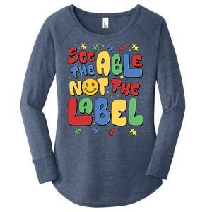 See The Able Not The Label Autism Awareness Women's Perfect Tri Tunic Long Sleeve Shirt