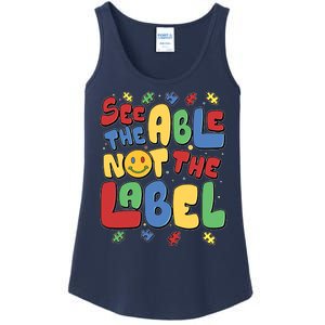 See The Able Not The Label Autism Awareness Ladies Essential Tank