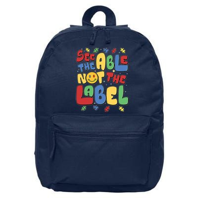 See The Able Not The Label Autism Awareness 16 in Basic Backpack