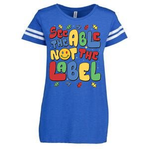 See The Able Not The Label Autism Awareness Enza Ladies Jersey Football T-Shirt