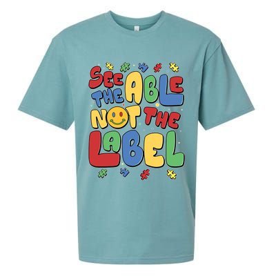 See The Able Not The Label Autism Awareness Sueded Cloud Jersey T-Shirt