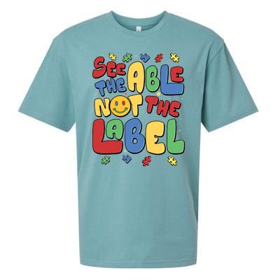 See The Able Not The Label Autism Awareness Sueded Cloud Jersey T-Shirt