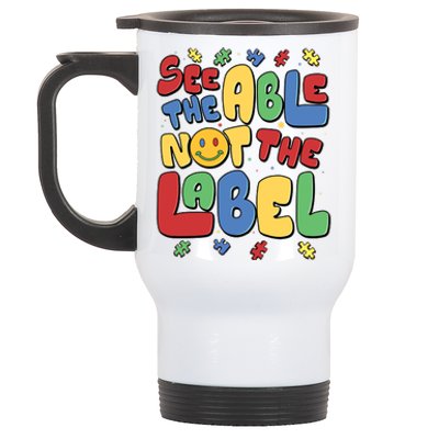 See The Able Not The Label Autism Awareness Stainless Steel Travel Mug