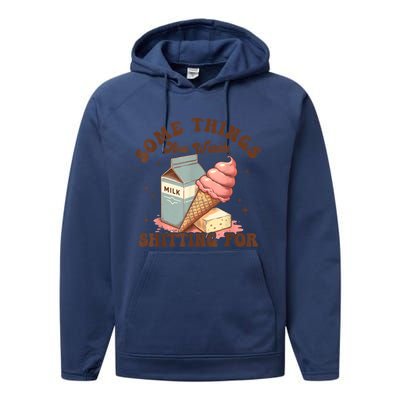 Some Things Are Worth Shitting For Performance Fleece Hoodie