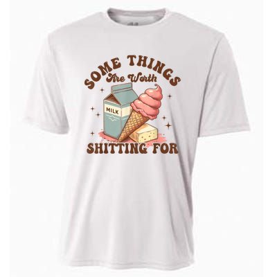 Some Things Are Worth Shitting For Cooling Performance Crew T-Shirt