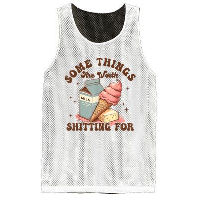 Some Things Are Worth Shitting For Mesh Reversible Basketball Jersey Tank