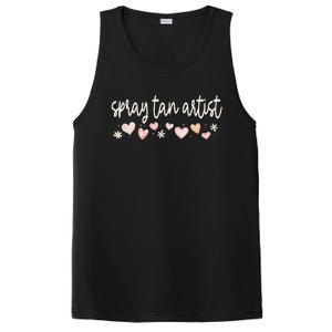 Spray Tan Artist Valentines Day Daisy Salon Little Hearts PosiCharge Competitor Tank