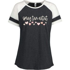 Spray Tan Artist Valentines Day Daisy Salon Little Hearts Enza Ladies Jersey Colorblock Tee