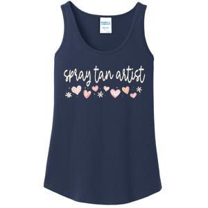 Spray Tan Artist Valentines Day Daisy Salon Little Hearts Ladies Essential Tank