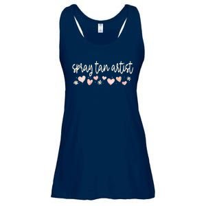 Spray Tan Artist Valentines Day Daisy Salon Little Hearts Ladies Essential Flowy Tank