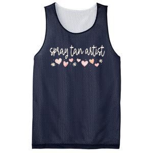 Spray Tan Artist Valentines Day Daisy Salon Little Hearts Mesh Reversible Basketball Jersey Tank