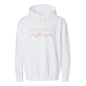 Spray Tan Artist Valentines Day Daisy Salon Little Hearts Garment-Dyed Fleece Hoodie