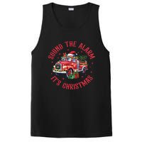 Sound The Alarm It Is Christmas Xmas Holiday Red Truck Firefighter PosiCharge Competitor Tank