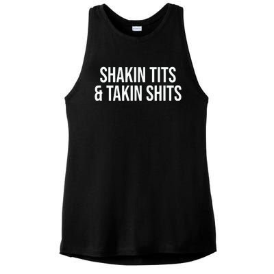 Shakin Tits And Takin Ladies PosiCharge Tri-Blend Wicking Tank