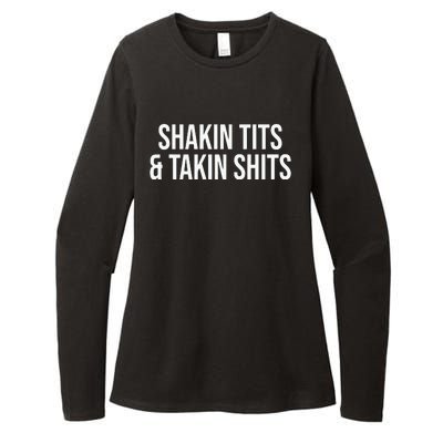 Shakin Tits And Takin Womens CVC Long Sleeve Shirt