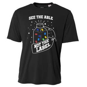 See The Able Not The Label Puzzle Cool Autism Awareness Gift Cooling Performance Crew T-Shirt