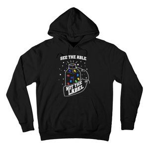 See The Able Not The Label Puzzle Cool Autism Awareness Gift Hoodie