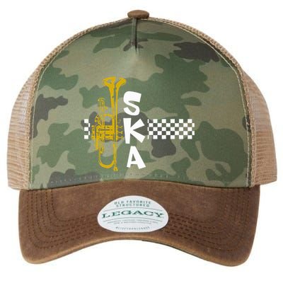 Ska Trumpet And Squares Legacy Tie Dye Trucker Hat