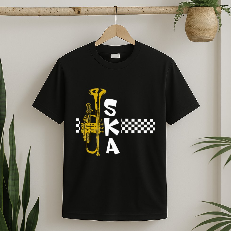 Ska Trumpet And Squares T-Shirt
