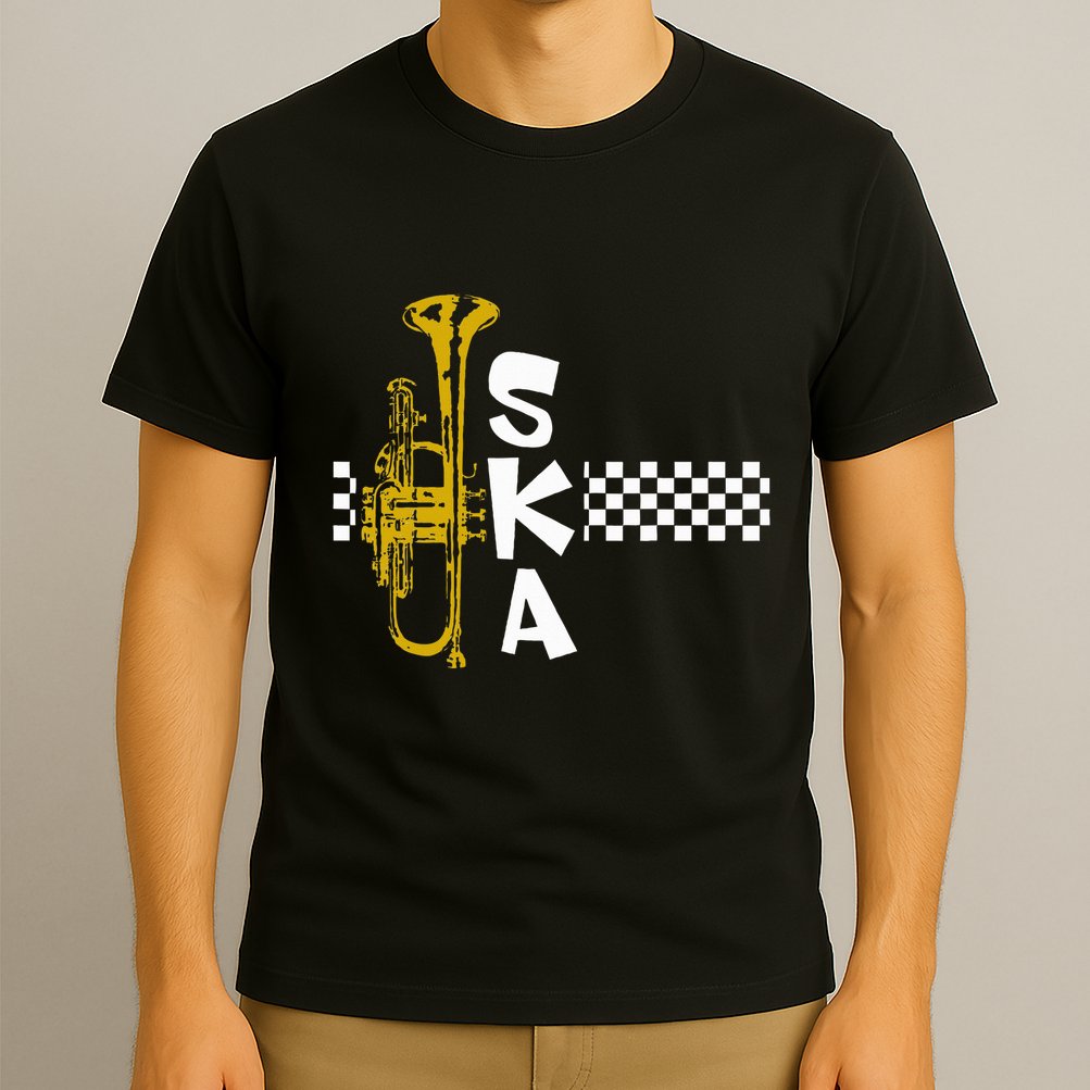 Ska Trumpet And Squares T-Shirt