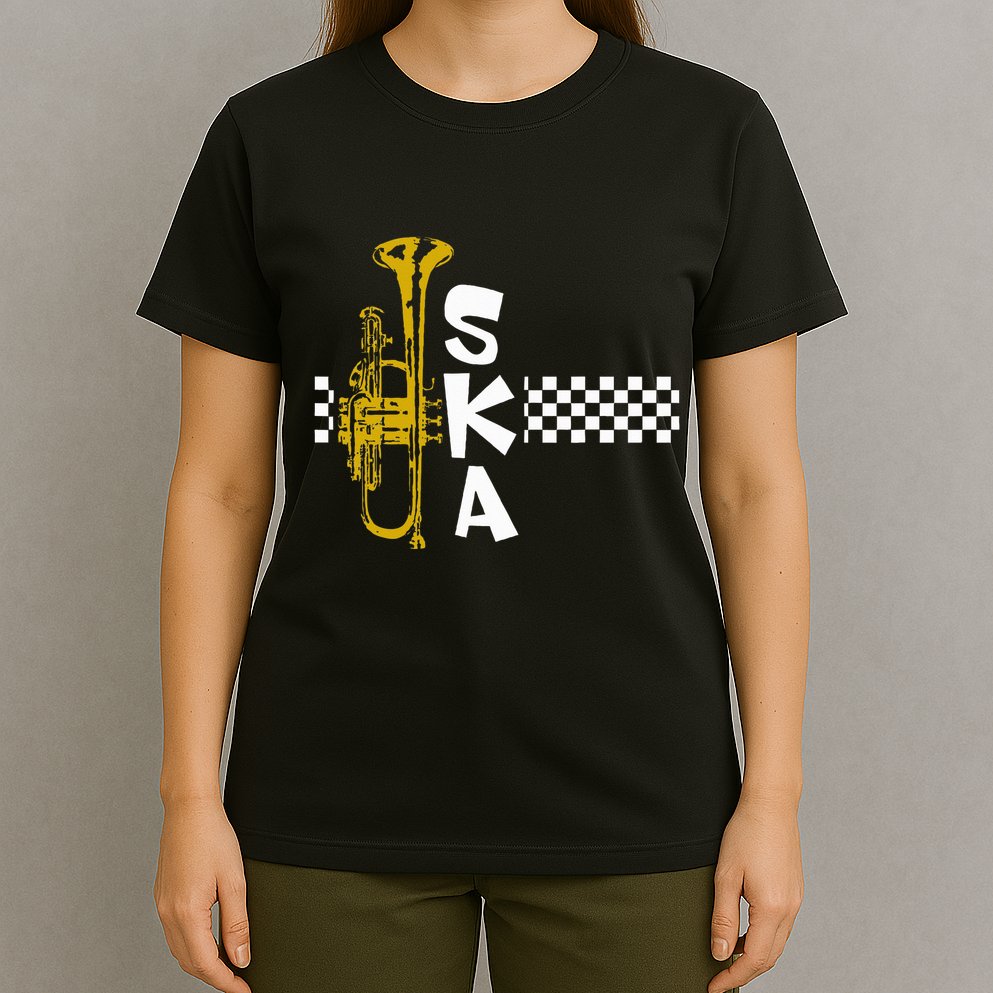 Ska Trumpet And Squares T-Shirt