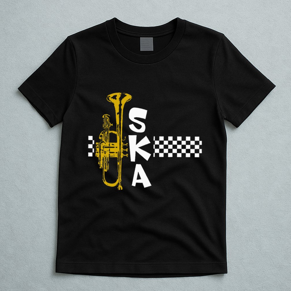 Ska Trumpet And Squares T-Shirt