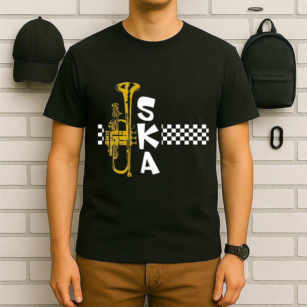Ska Trumpet And Squares T-Shirt