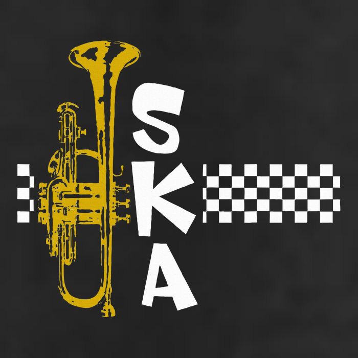 Ska Trumpet And Squares Adult Drive Performance Visor