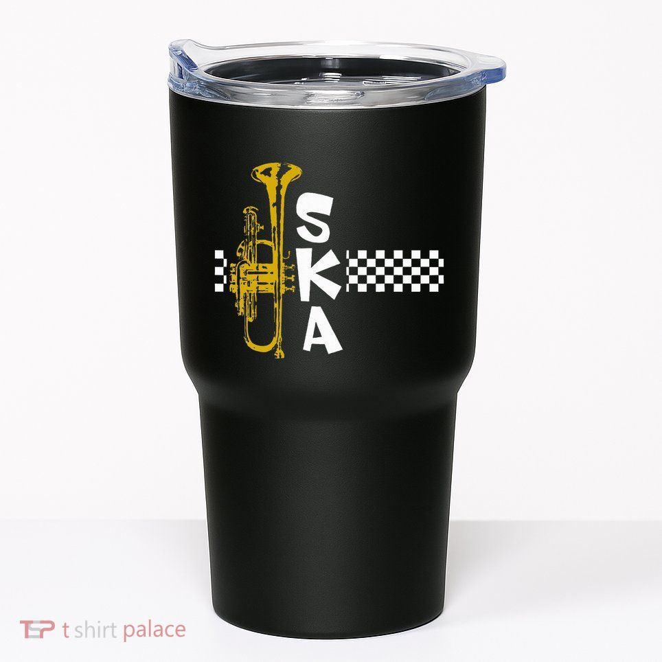 Ska Trumpet And Squares Tumbler