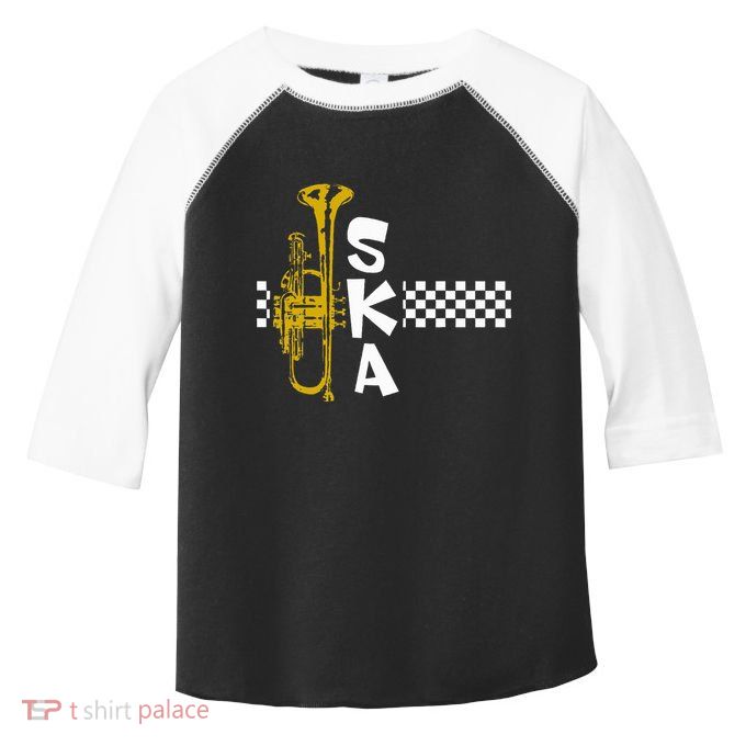 Ska Trumpet And Squares Toddler Fine Jersey T-Shirt