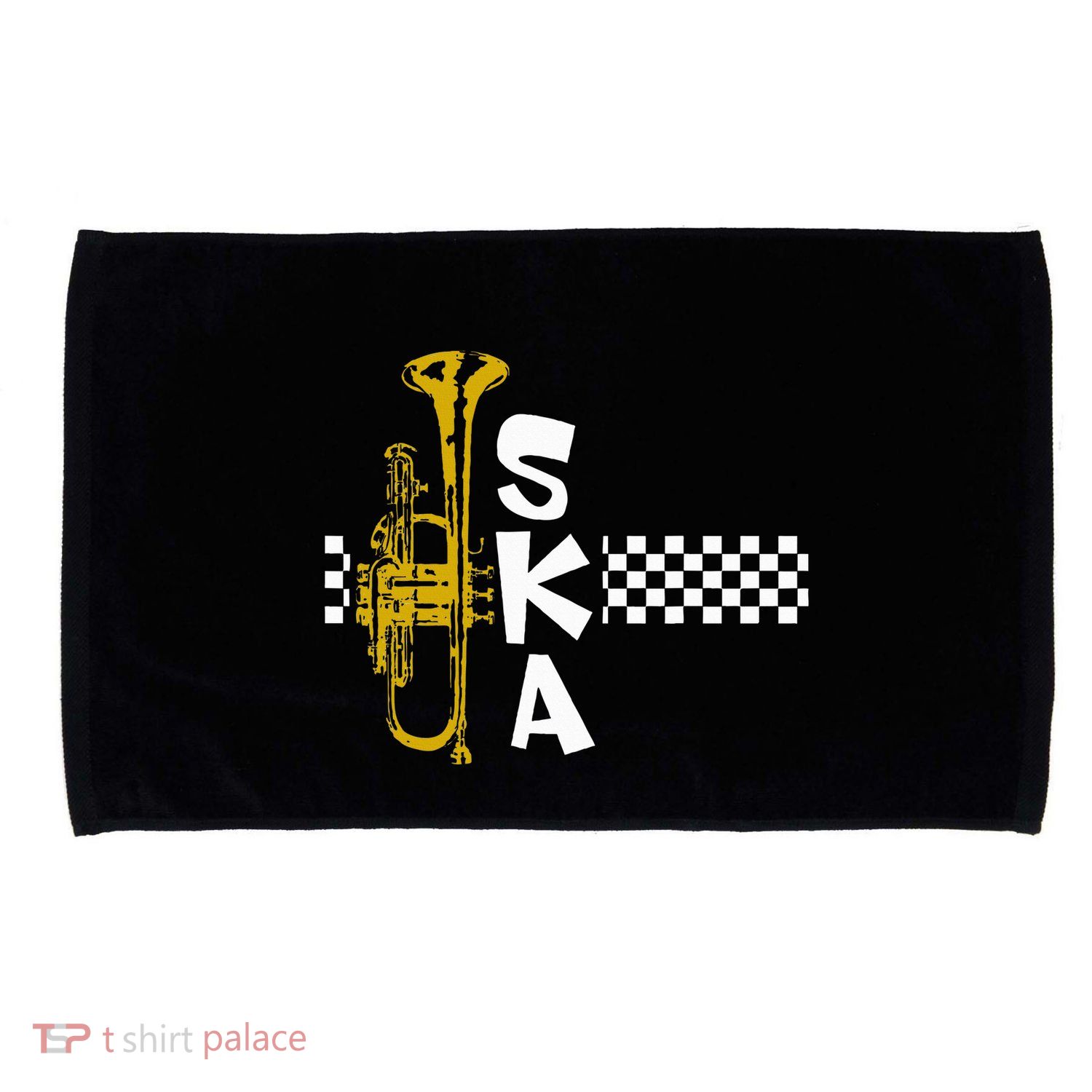 Ska Trumpet And Squares Microfiber Hand Towel
