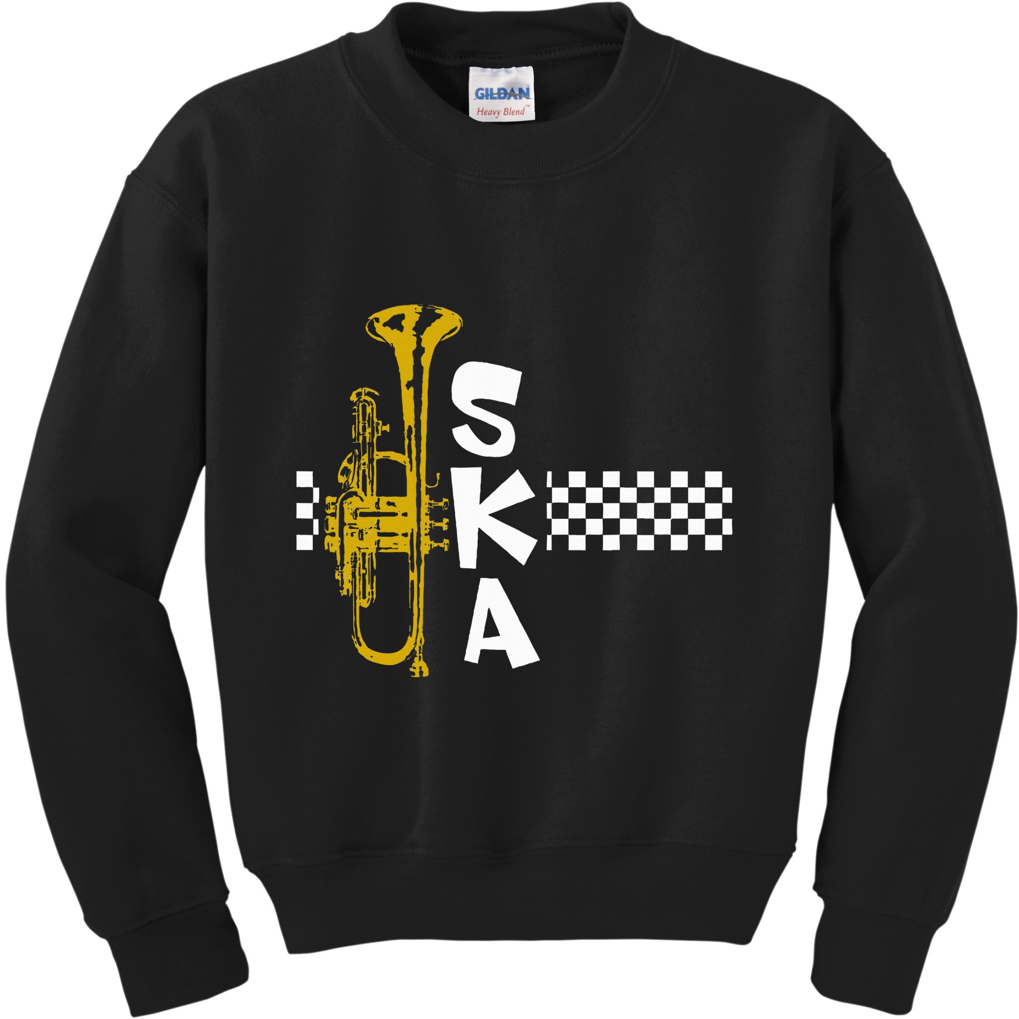 Ska Trumpet And Squares Kids Sweatshirt