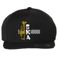 Ska Trumpet And Squares Wool Snapback Cap