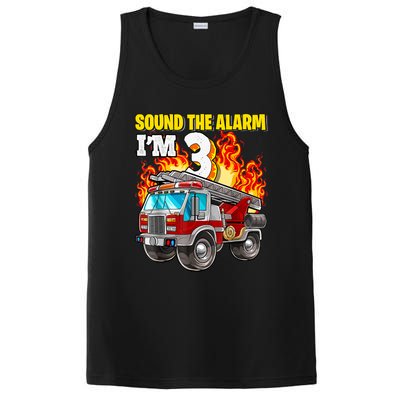 Sound The Alarm Im 3 3rd Birthday Fireman Firetruck Boy PosiCharge Competitor Tank