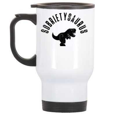 Sobriety Trex Alcoholics Anonymous Aa Sober Af Gift Stainless Steel Travel Mug