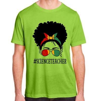 Science Teacher African Messy Bun Black History Month Cute Gift Adult ChromaSoft Performance T-Shirt