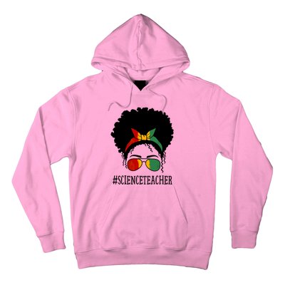 Science Teacher African Messy Bun Black History Month Cute Gift Hoodie