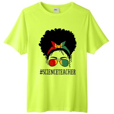 Science Teacher African Messy Bun Black History Month Cute Gift Tall Fusion ChromaSoft Performance T-Shirt