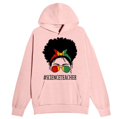 Science Teacher African Messy Bun Black History Month Cute Gift Urban Pullover Hoodie