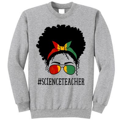 Science Teacher African Messy Bun Black History Month Cute Gift Sweatshirt