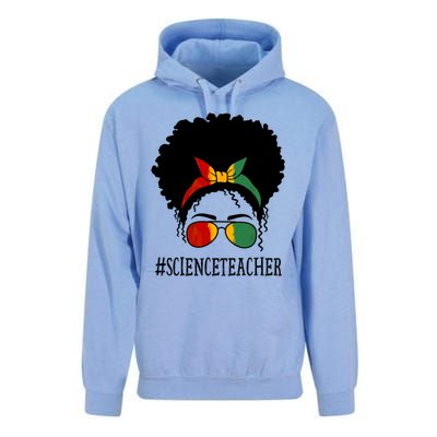 Science Teacher African Messy Bun Black History Month Cute Gift Unisex Surf Hoodie