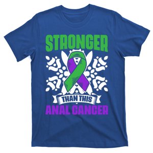 Stronger Than Anal Cancer Survivor Anal Cancer Awareness Gift T-Shirt