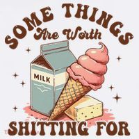 Some Things Are Worth Shitting High Crown Mesh Back Trucker Hat