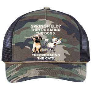 Springfield They Are Eating Dogs They Are Eating The Cats Retro Rope Trucker Hat Cap