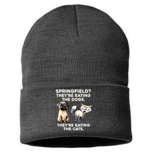 Springfield They Are Eating Dogs They Are Eating The Cats Sustainable Knit Beanie