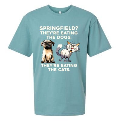 Springfield They Are Eating Dogs They Are Eating The Cats Sueded Cloud Jersey T-Shirt