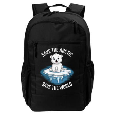 Save the Arctic Save the World Climate Change Earth Day Daily Commute Backpack